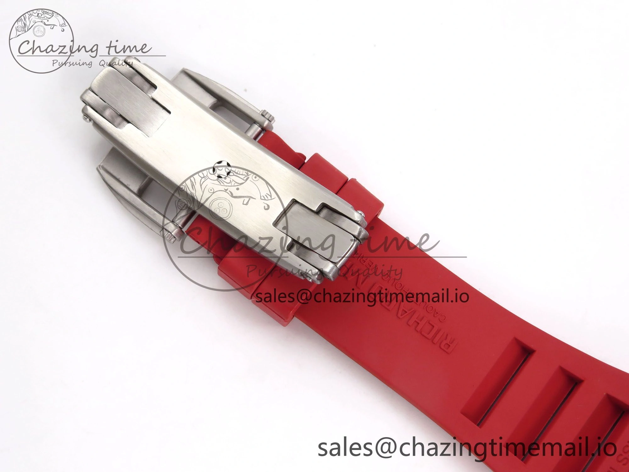 TravelReady RM055 White Ceramic T+F 1:1 Best Edition Red Skeleton Dial on Red Rubber Strap RMUL2 Super Clone 9245