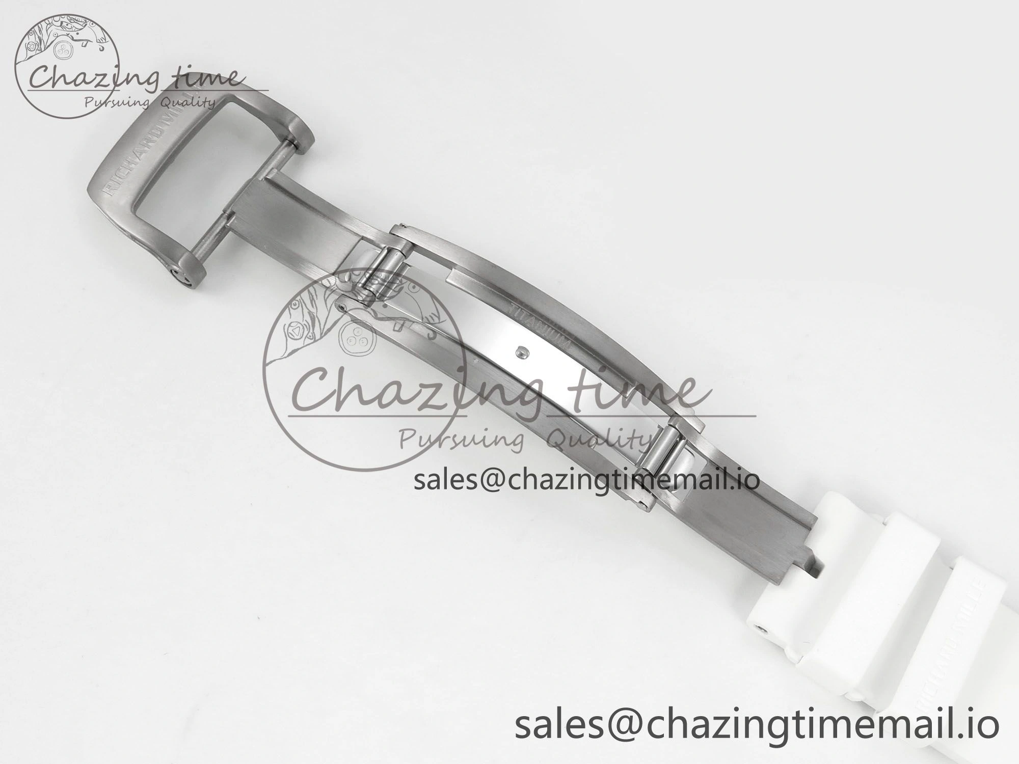 EasyCare RM055 White Ceramic ZF 1:1 Best Edition on Rubber Strap RMUL2 Super Clone V 9162