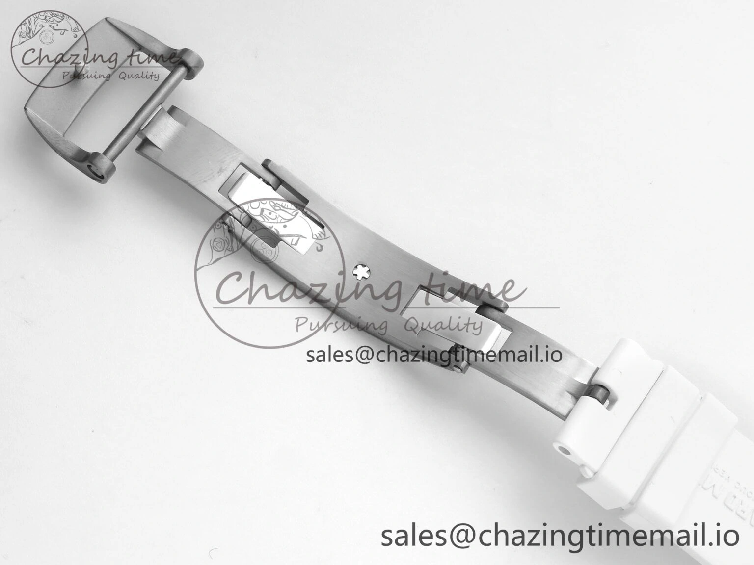 Affordable RM055 White Ceramic ZF 1:1 Best Edition on Shark Rubber Strap RMUL2 Super Clone 9200