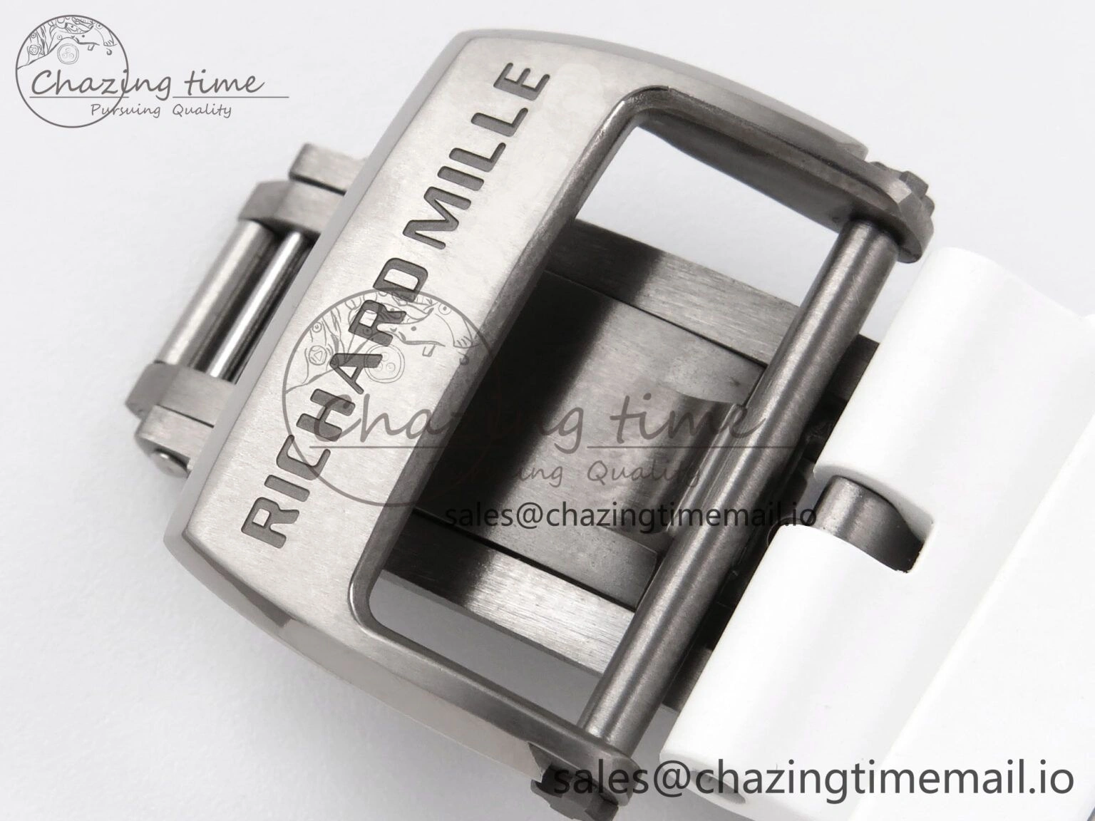 SoftTouch RM055 White Ceramic ZF 1:1 Best Edition on White Rubber Strap RMUL2 Super Clone 9248