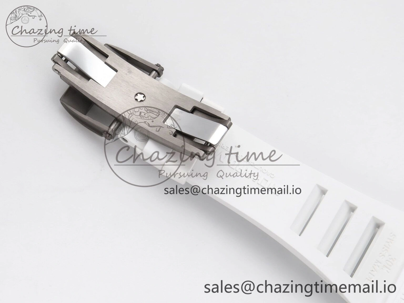 SoftTouch RM055 White Ceramic ZF 1:1 Best Edition on White Rubber Strap RMUL2 Super Clone 9248