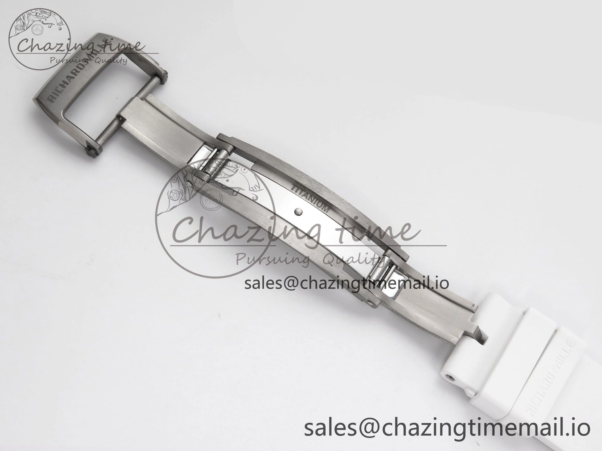 SoftTouch RM055 White Ceramic ZF 1:1 Best Edition on White Rubber Strap RMUL2 Super Clone 9248
