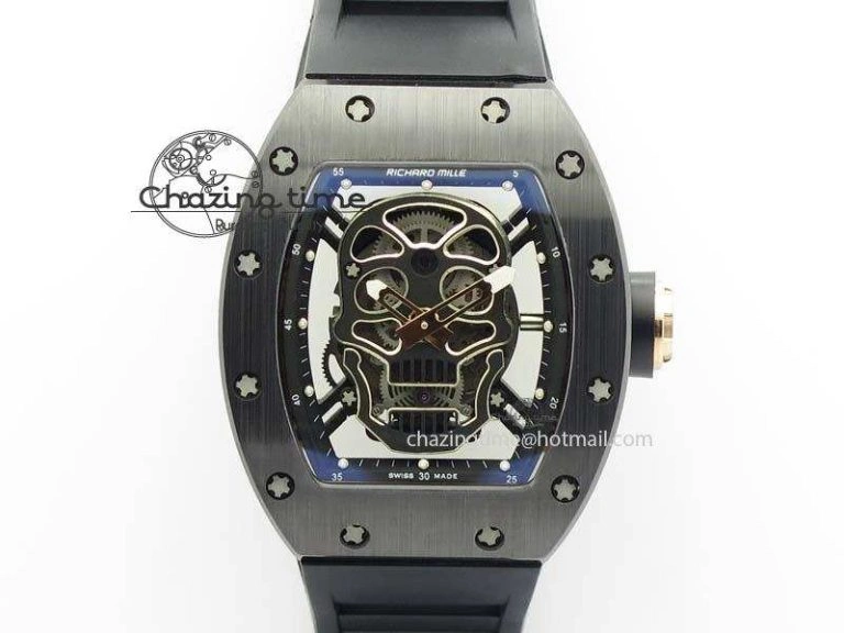 RM056 RMF Red Inner Bezel Skeleton Dial On Transparent Rubber Strap MIYOTA SunProtective 9581