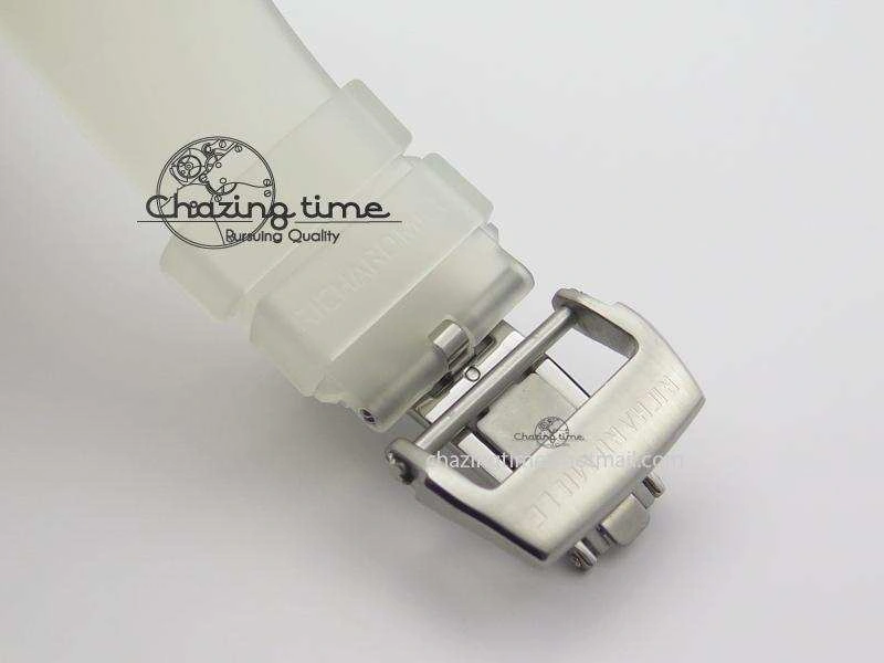 RM056 RMF Red Inner Bezel Skeleton Dial On Transparent Rubber Strap MIYOTA SunProtective 9581