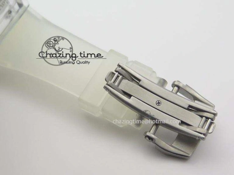 RM056 RMF Red Inner Bezel Skeleton Dial On Transparent Rubber Strap MIYOTA SunProtective 9581