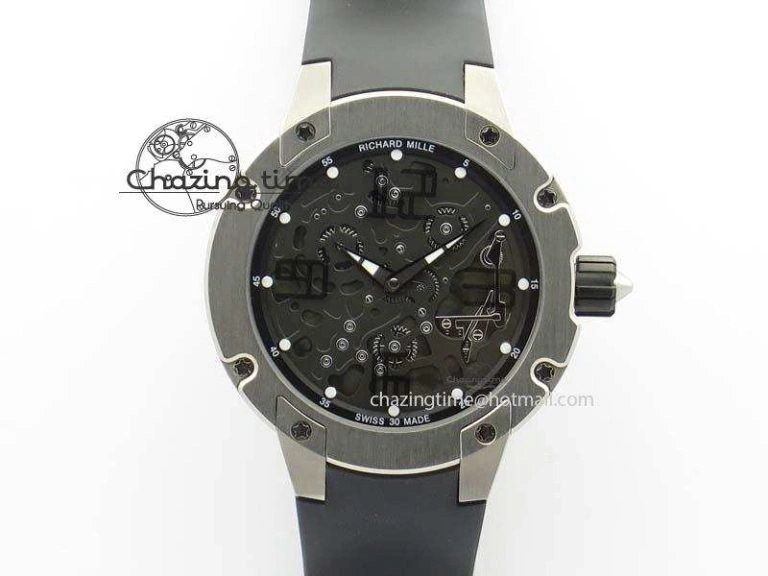 Minimalist RM056 RMF White Inner Bezel Skeleton Dial On Transparent Rubber Strap MIYOTA 9583