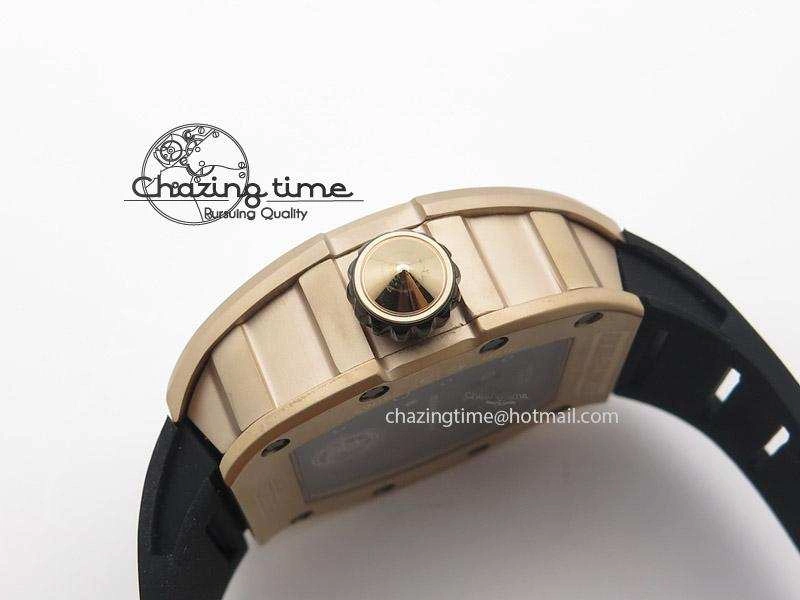 RM057 Dragon-Jackie Chan RG Rose Gold Dragon Dial On Black Rubber Strap A Refined 9588