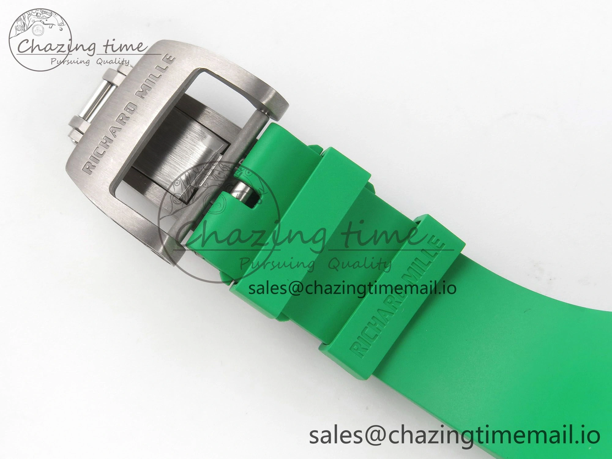 Lightweight RM061 Black Ceramic APSF 1:1 Best Edition Yellow Green Skeleton Dial on Green Rubber Strap RMUL2 Super Clone 9167