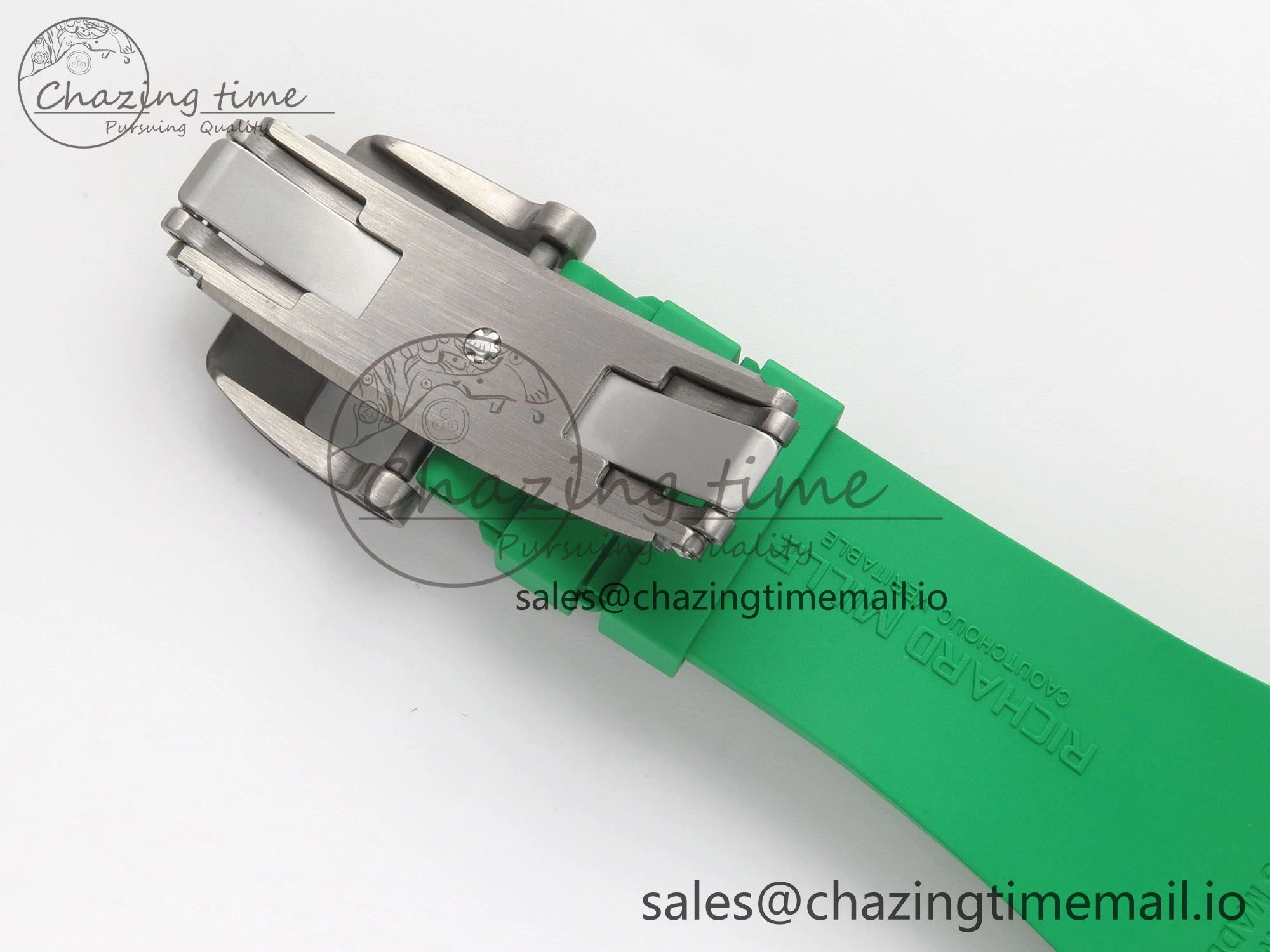 Lightweight RM061 Black Ceramic APSF 1:1 Best Edition Yellow Green Skeleton Dial on Green Rubber Strap RMUL2 Super Clone 9167