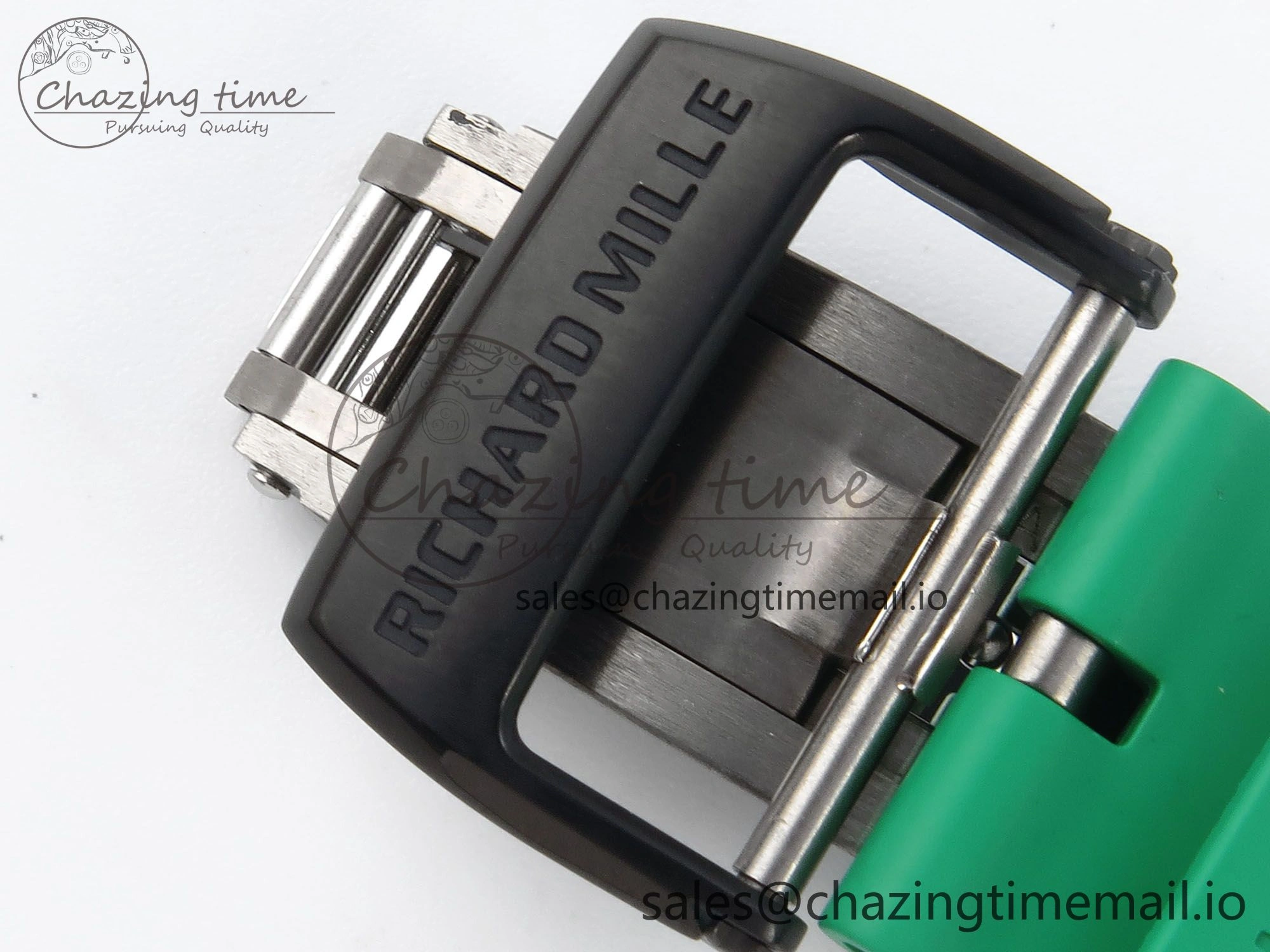 RM061 Black Ceramic ZF 1:1 Best Edition on Green Rubber Strap RMUL2 Super Clone Flexible 9191