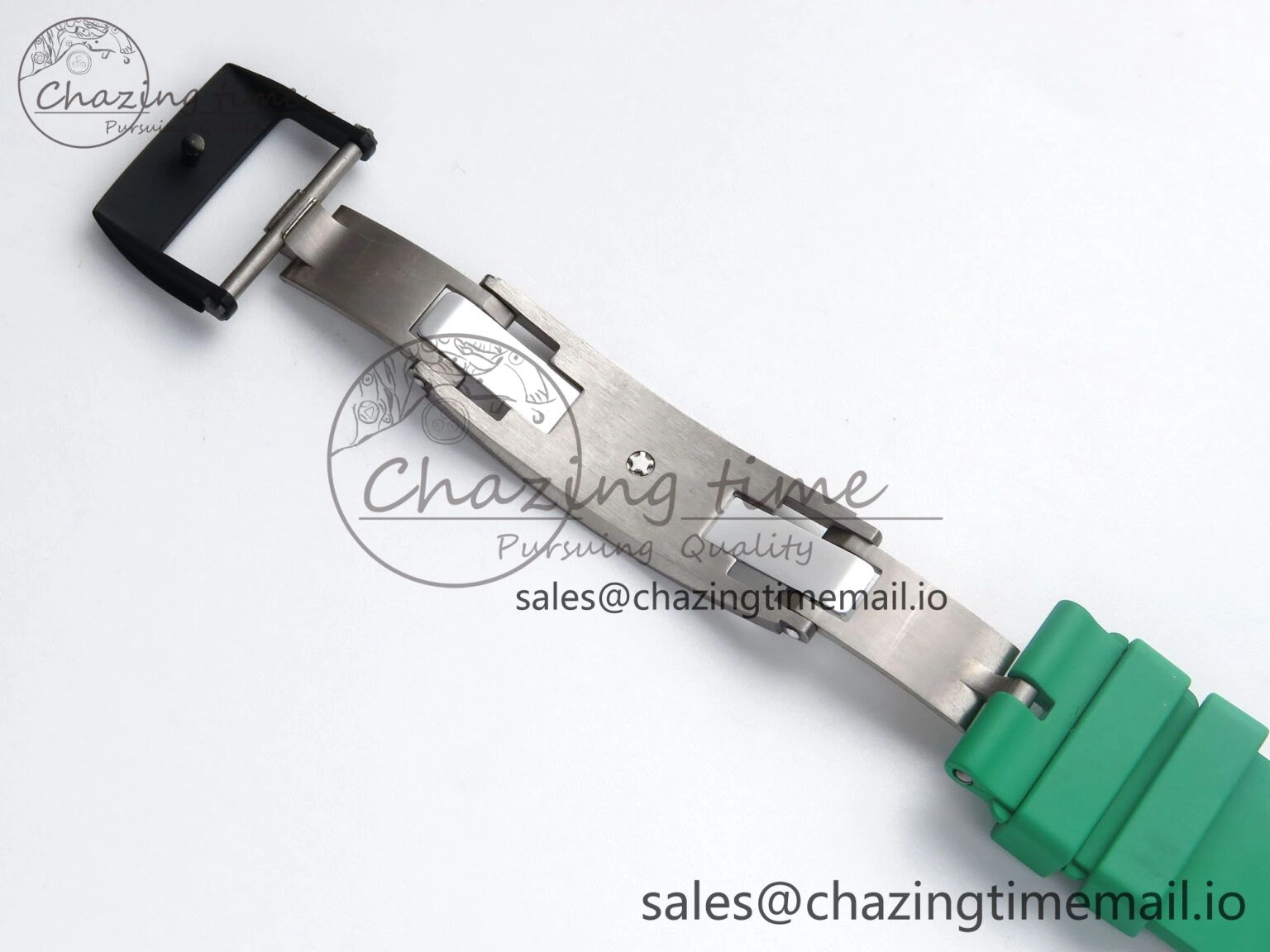 RM061 Black Ceramic ZF 1:1 Best Edition on Green Rubber Strap RMUL2 Super Clone Flexible 9191