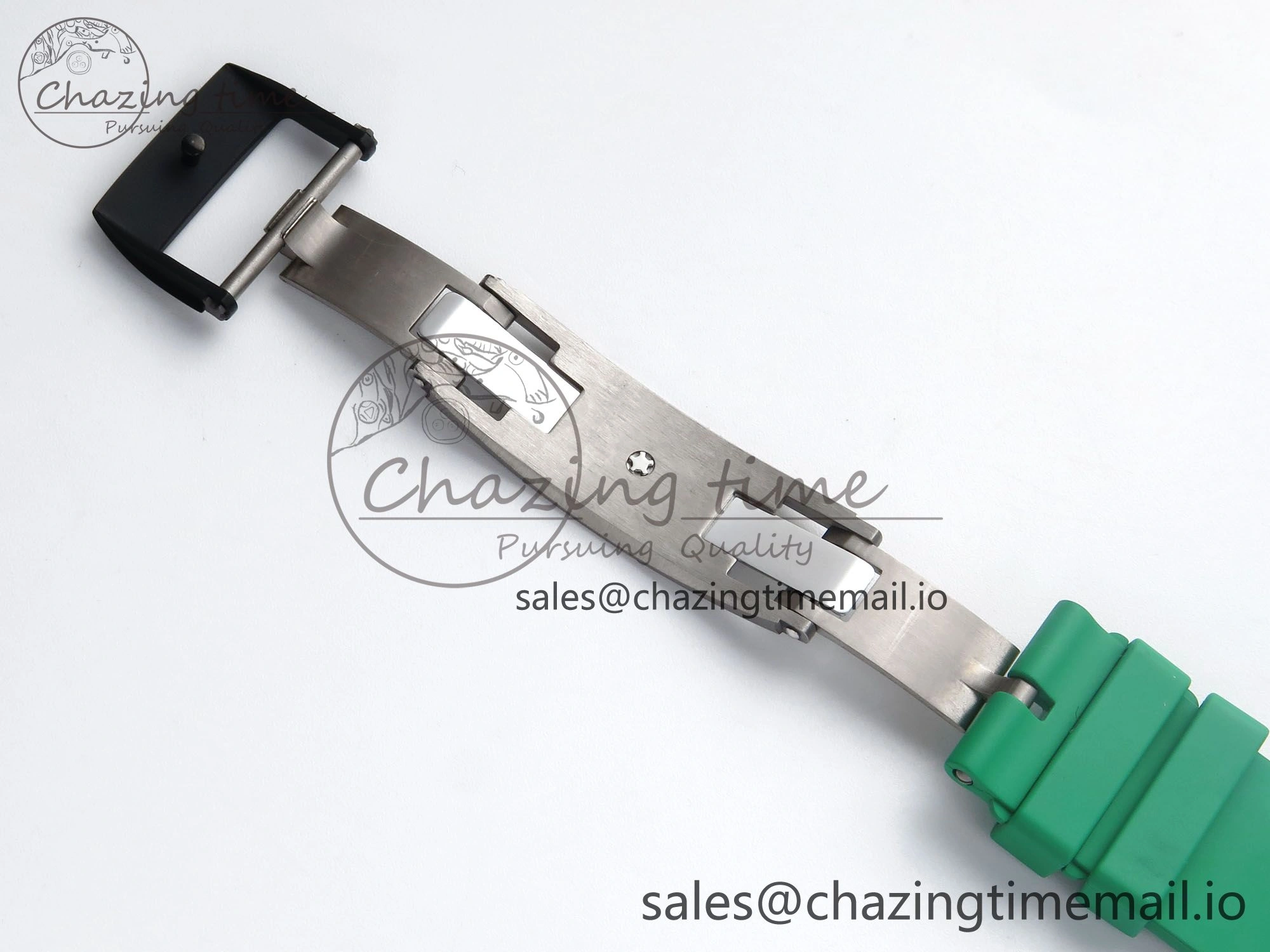 RM061 Black Ceramic ZF 1:1 Best Edition on Green Rubber Strap RMUL2 Super Clone Flexible 9191