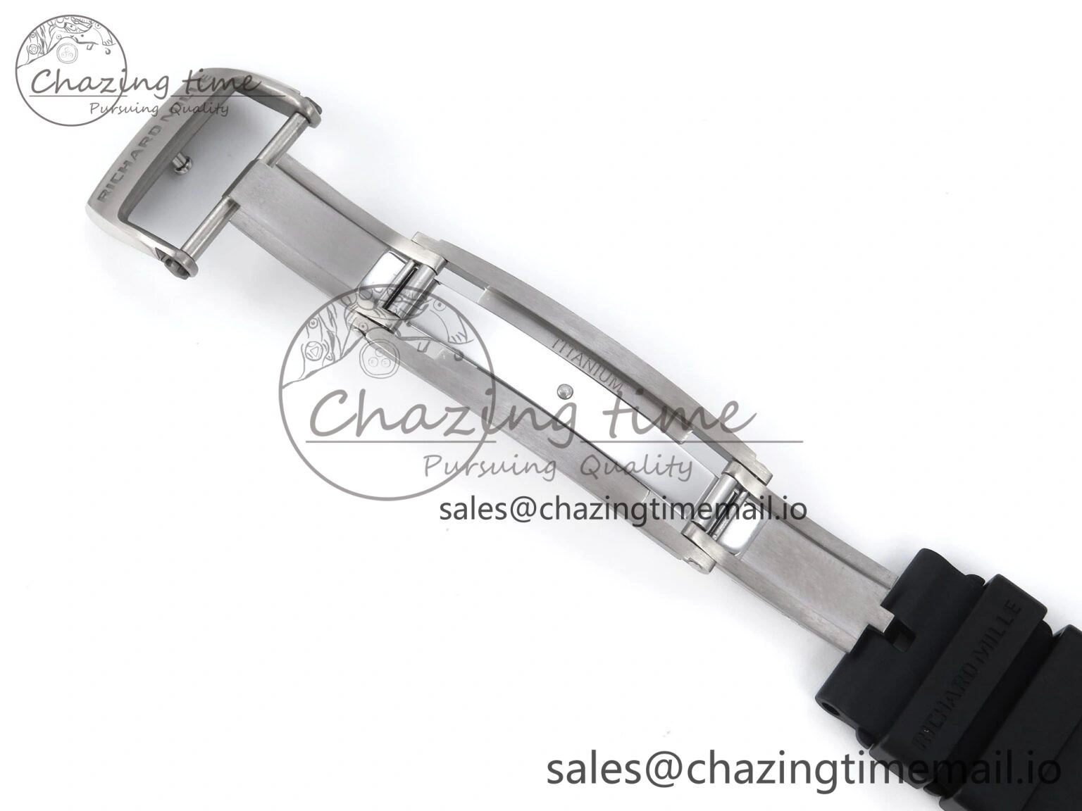 RM061 Black Ceramic ZF 1:1 Best Edition on White Rubber Strap RMUL2 Super Clone ZipUp 9208
