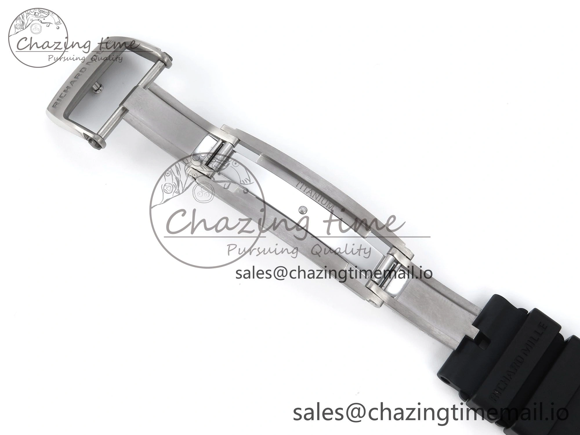 RM061 Black Ceramic ZF 1:1 Best Edition on White Rubber Strap RMUL2 Super Clone ZipUp 9208