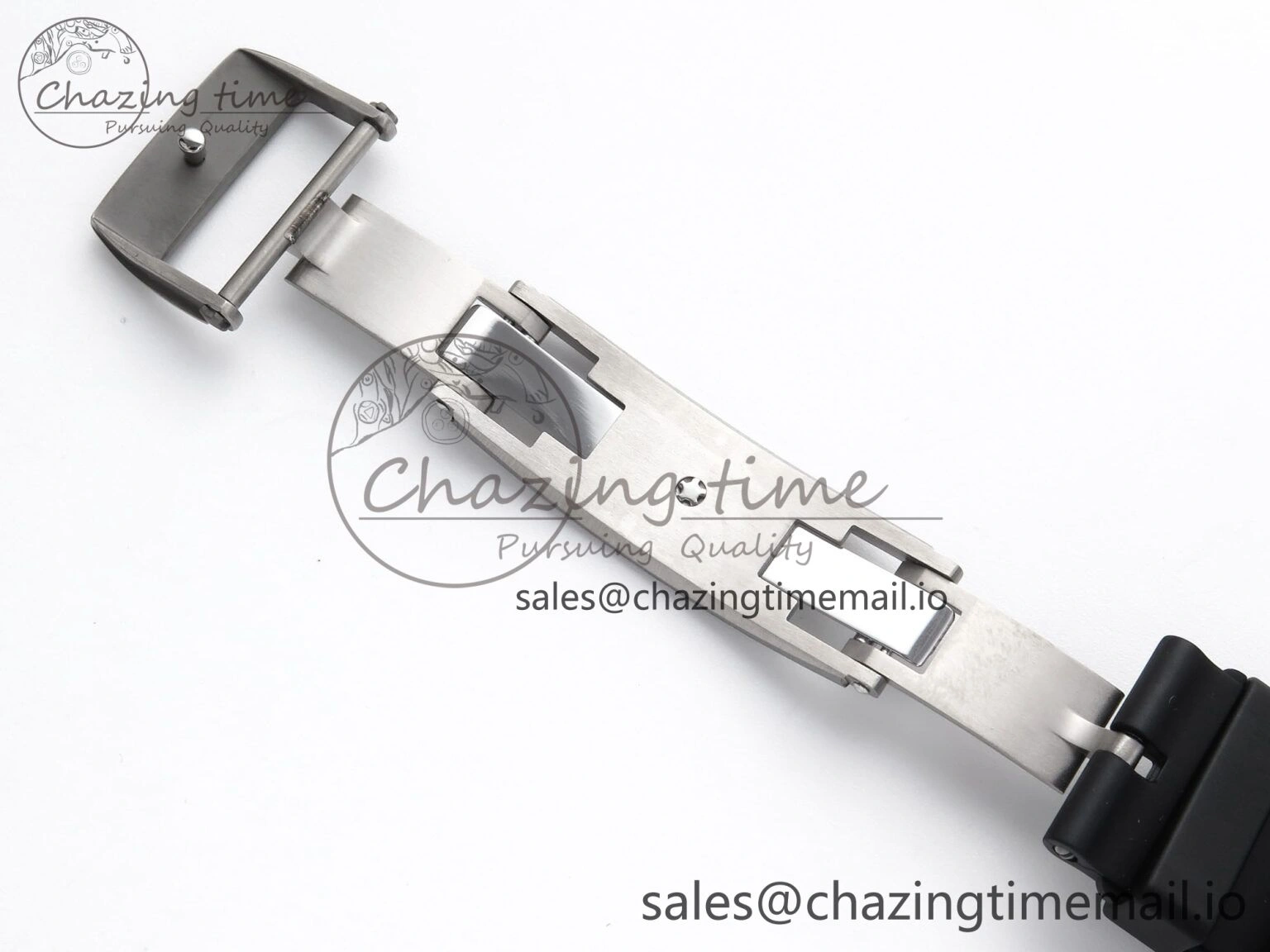 RM061 Black Ceramic ZF 1:1 Best Edition on White Rubber Strap RMUL2 Super Clone ZipUp 9208