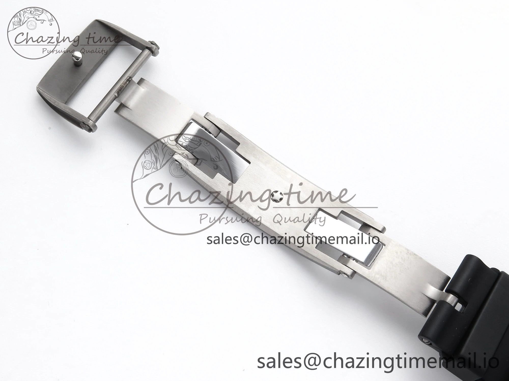 RM061 Black Ceramic ZF 1:1 Best Edition on White Rubber Strap RMUL2 Super Clone ZipUp 9208