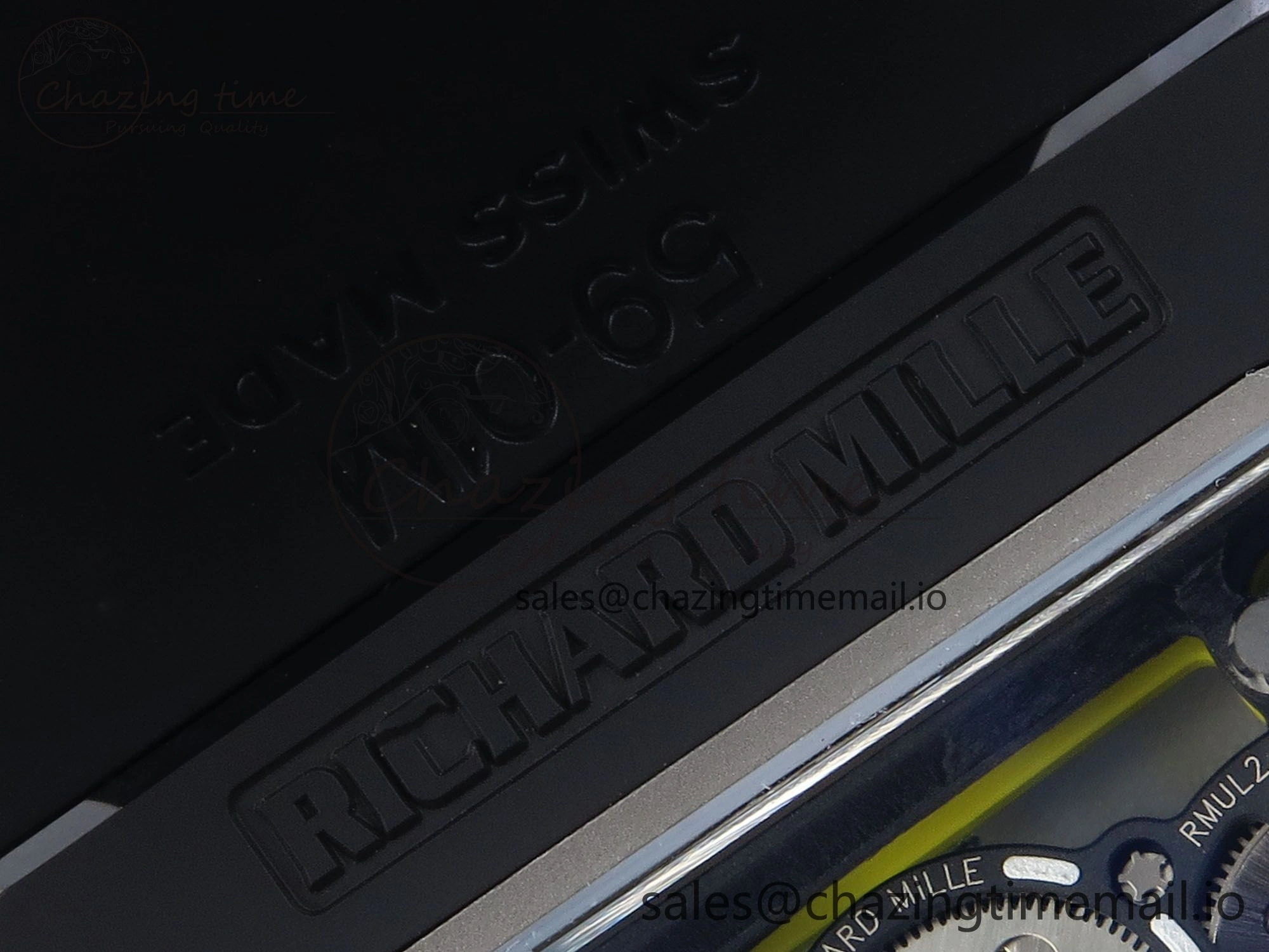 RM061 Black Ceramic ZF 1:1 Best Edition on White Rubber Strap RMUL2 Super Clone ZipUp 9208