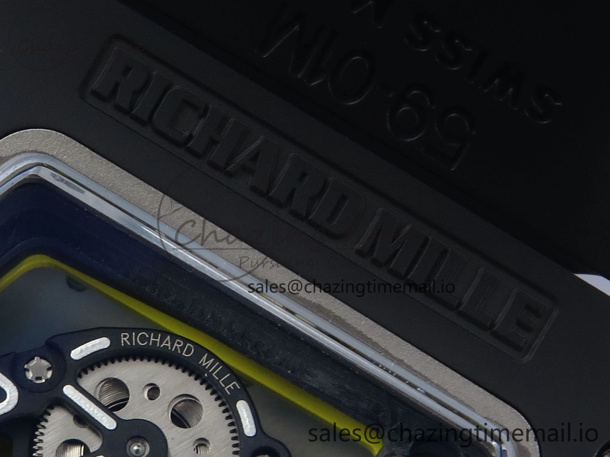 RM061 Black Ceramic ZF 1:1 Best Edition on White Rubber Strap RMUL2 Super Clone AllSeason 9188