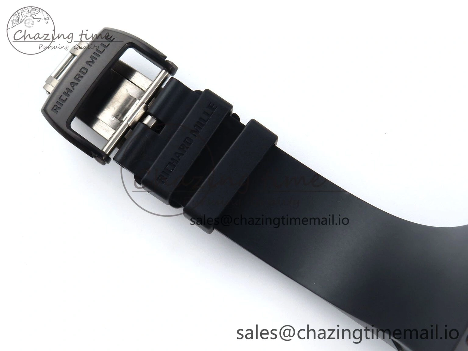 RM061 Black Ceramic ZF 1:1 Best Edition on White Rubber Strap RMUL2 Super Clone AllSeason 9188