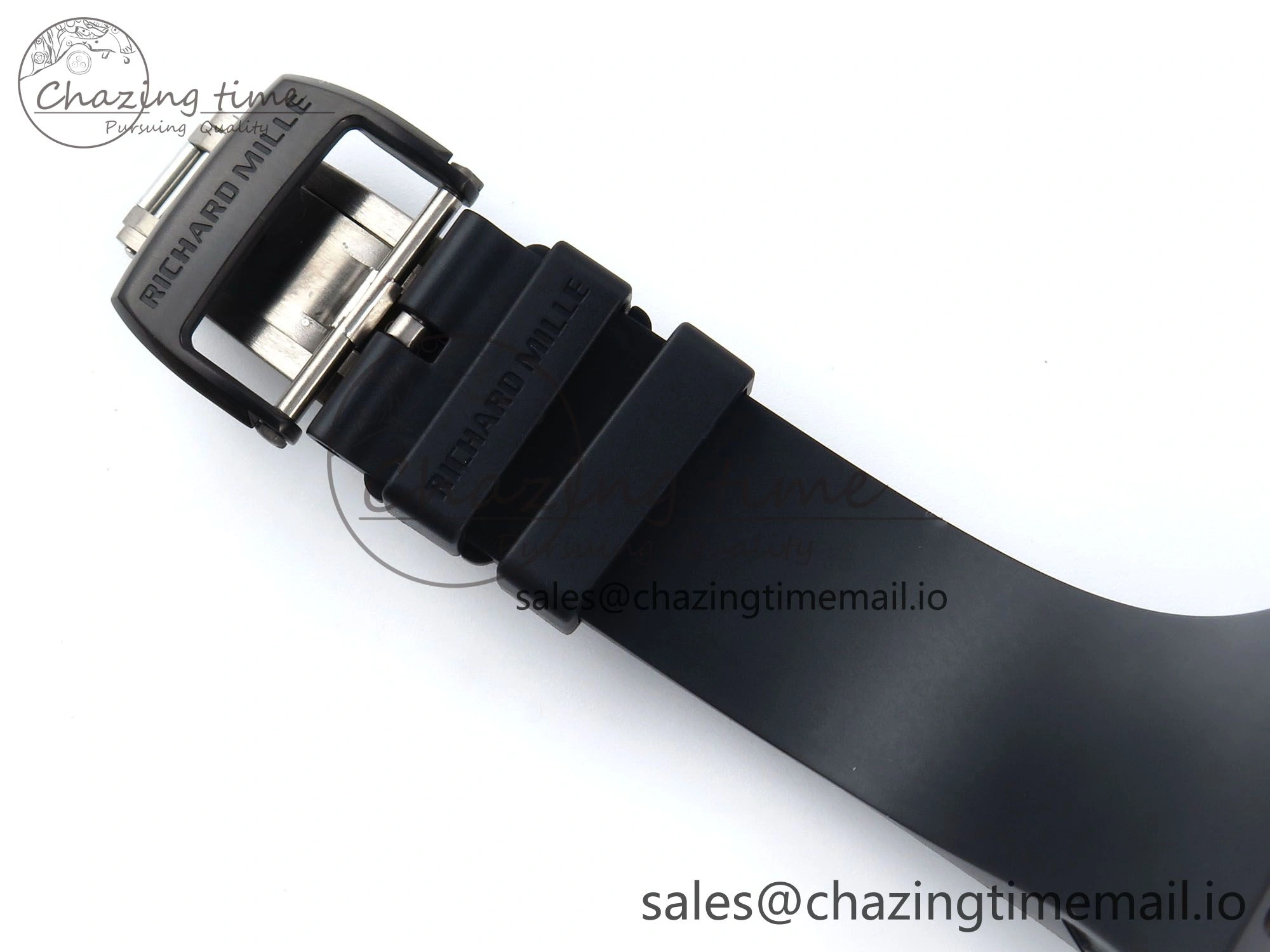 RM061 Black Ceramic ZF 1:1 Best Edition on White Rubber Strap RMUL2 Super Clone AllSeason 9188