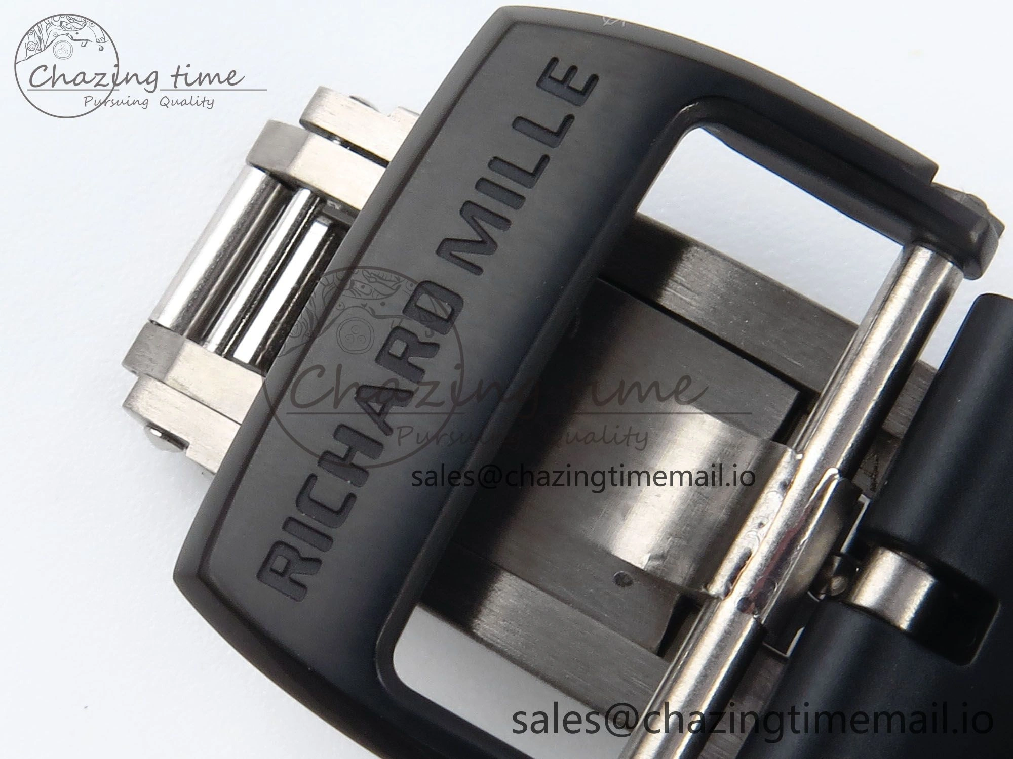 RM061 Black Ceramic ZF 1:1 Best Edition on White Rubber Strap RMUL2 Super Clone AllSeason 9188