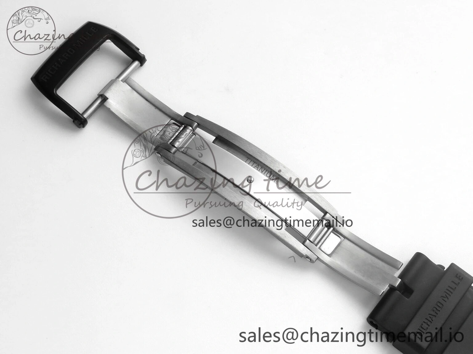 RM061 Black Ceramic ZF 1:1 Best Edition on White Rubber Strap RMUL2 Super Clone AllSeason 9188