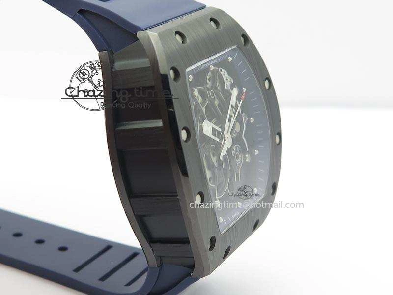 Refined RM061 Blue Inner Bezel Skeleton Dial On Blue Rubber Strap MIYOTA8215 KVF 9577