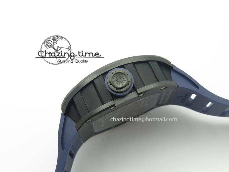 Refined RM061 Blue Inner Bezel Skeleton Dial On Blue Rubber Strap MIYOTA8215 KVF 9577