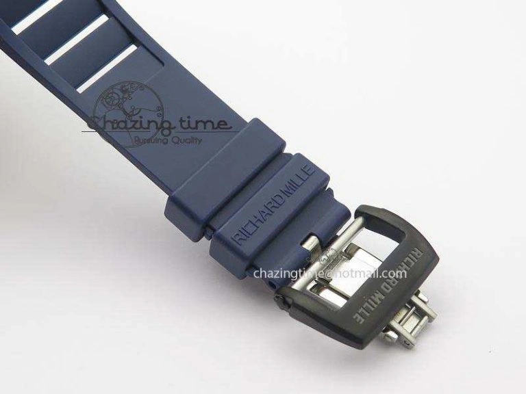 Refined RM061 Blue Inner Bezel Skeleton Dial On Blue Rubber Strap MIYOTA8215 KVF 9577