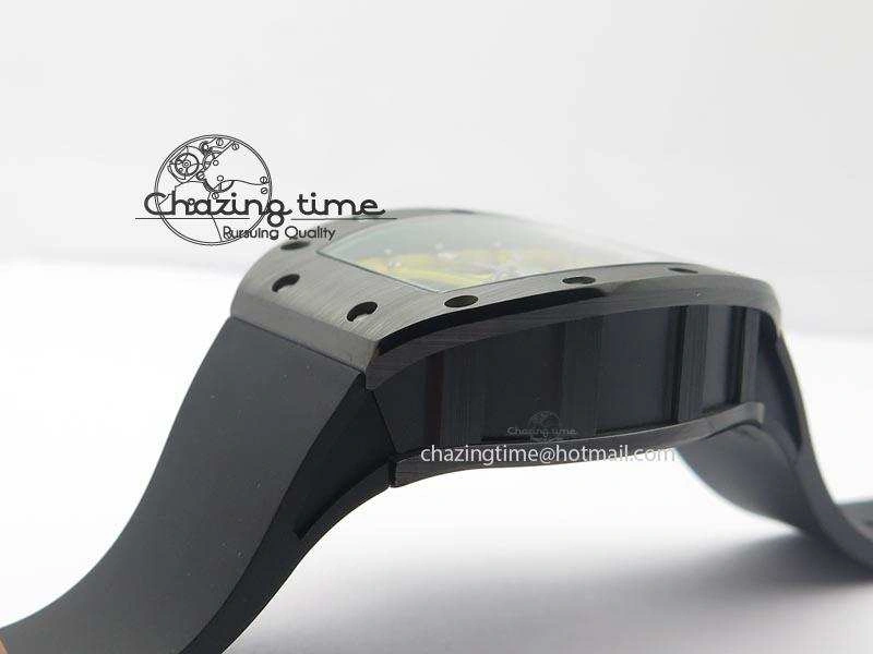 RM061 Green Inner Bezel Skeleton Dial On Black Rubber Strap MIYOTA8215 KVF SoftTouch 9576