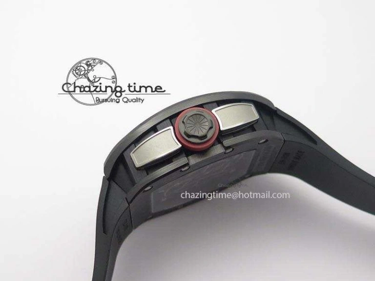 Versatile RM061 Red Inner Bezel Skeleton Dial On Black Rubber Strap MIYOTA8215 KVF 9579