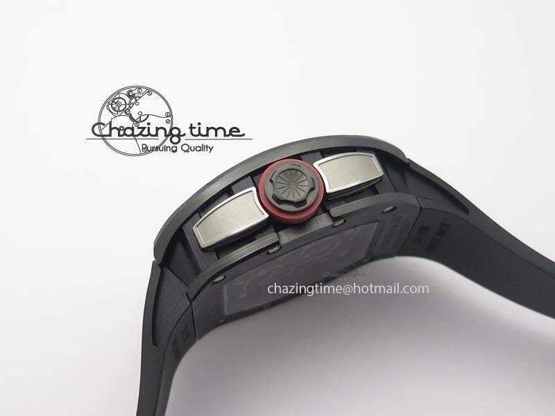 Versatile RM061 Red Inner Bezel Skeleton Dial On Black Rubber Strap MIYOTA8215 KVF 9579