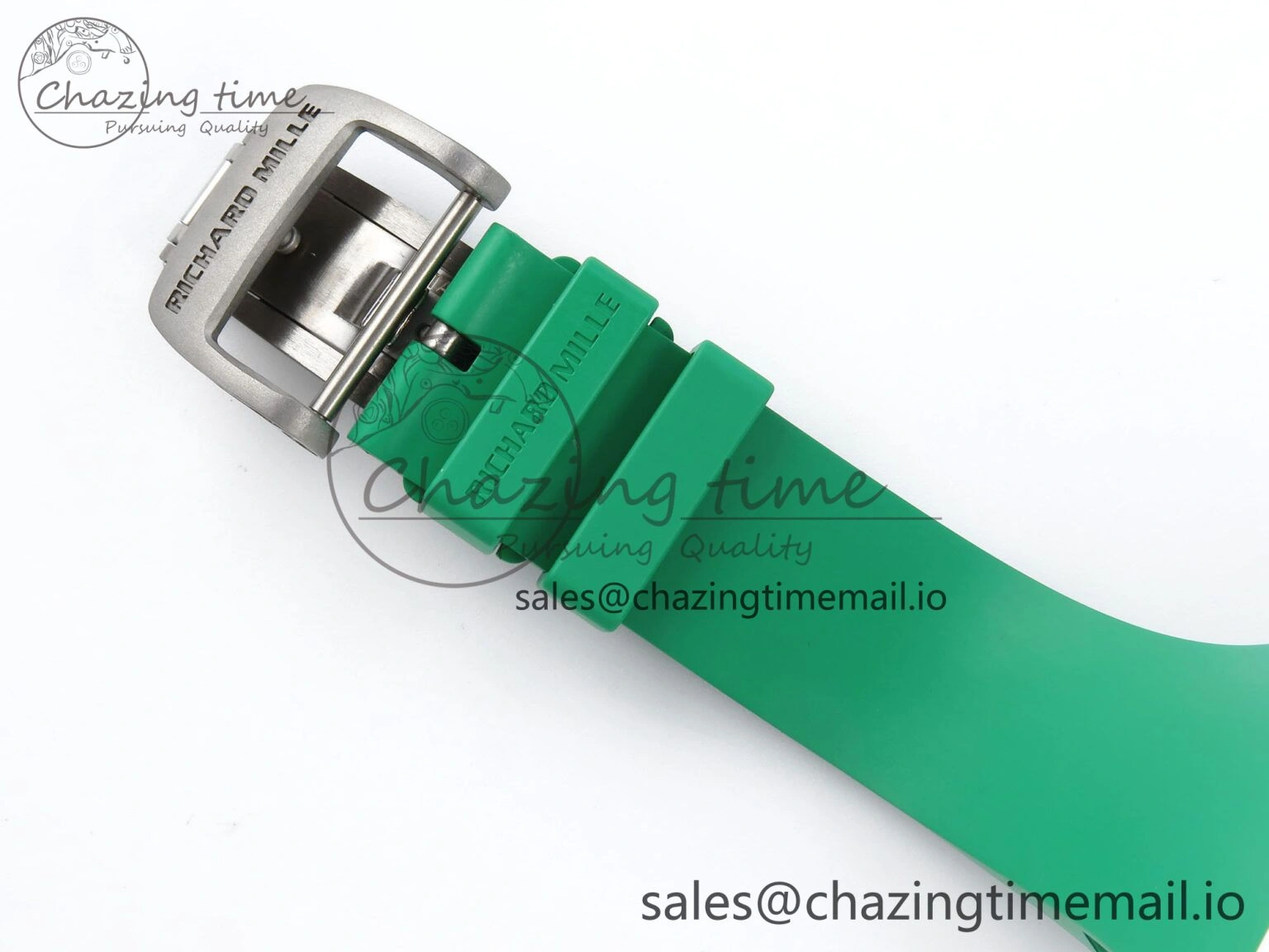 Trendsetting RM061 White Ceramic ZF 1:1 Best Edition on Green Rubber Strap RMUL2 Super Clone 9192