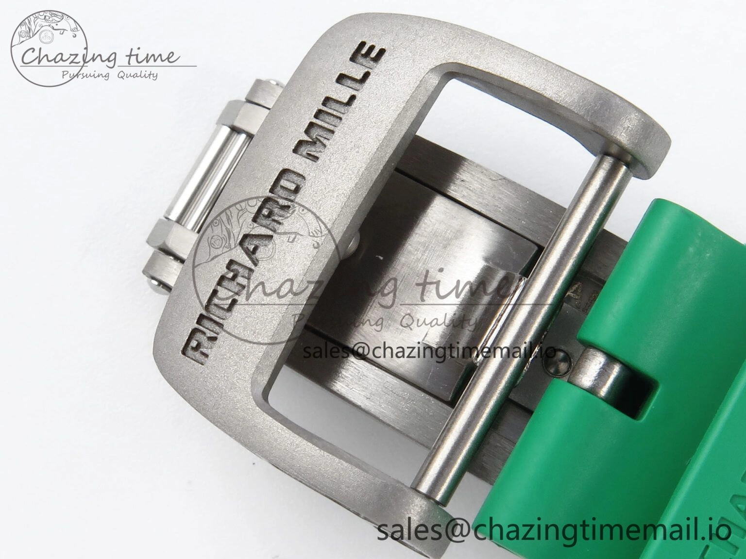 Trendsetting RM061 White Ceramic ZF 1:1 Best Edition on Green Rubber Strap RMUL2 Super Clone 9192