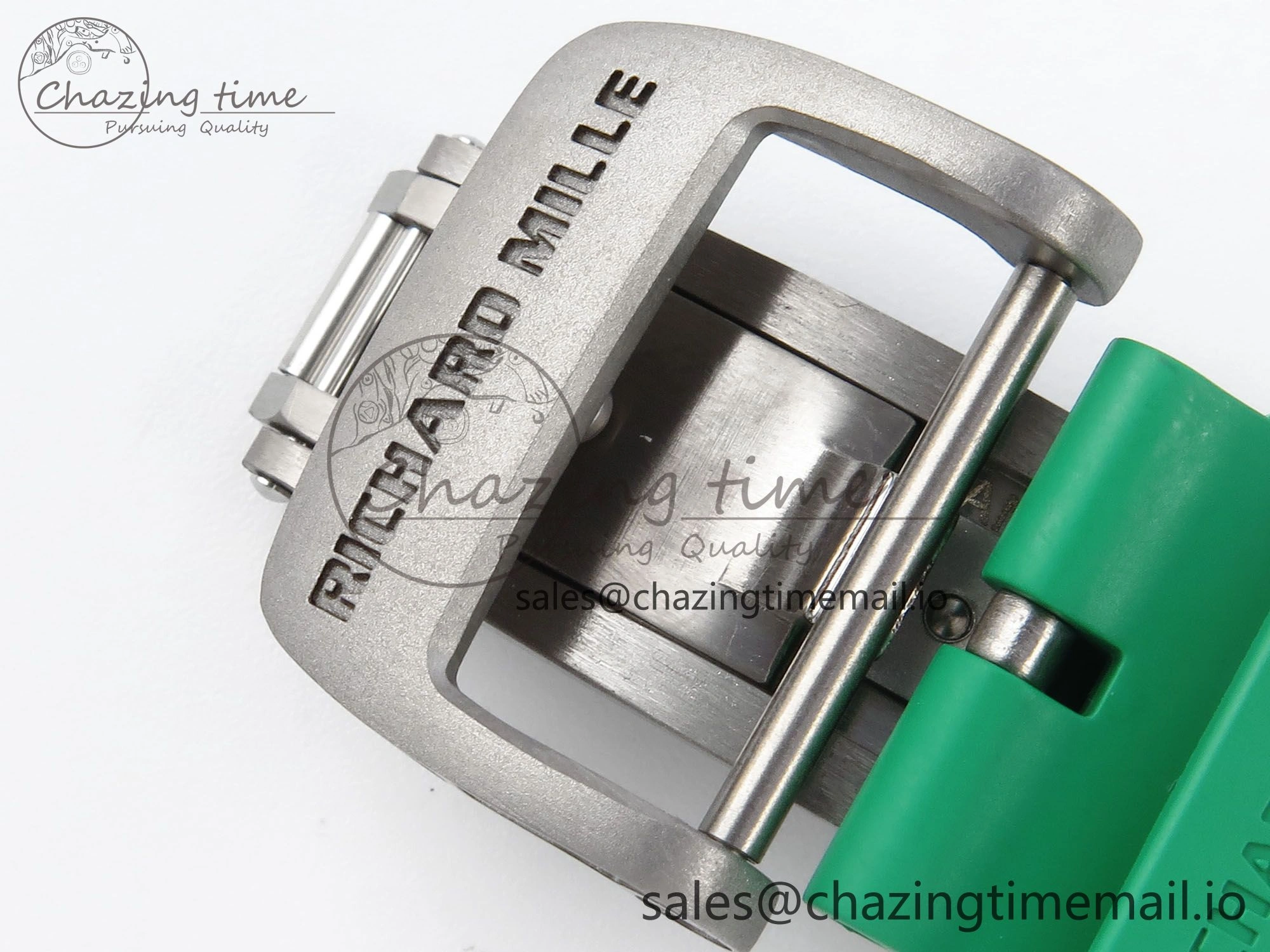 Trendsetting RM061 White Ceramic ZF 1:1 Best Edition on Green Rubber Strap RMUL2 Super Clone 9192