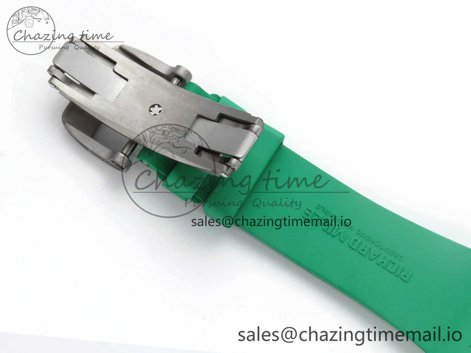 Trendsetting RM061 White Ceramic ZF 1:1 Best Edition on Green Rubber Strap RMUL2 Super Clone 9192