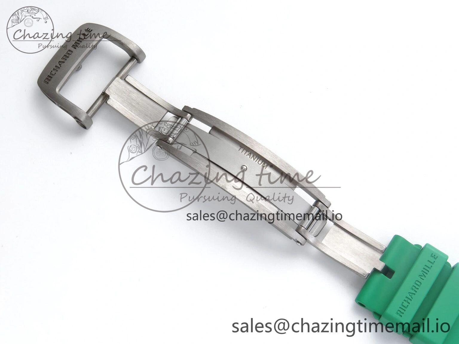 Trendsetting RM061 White Ceramic ZF 1:1 Best Edition on Green Rubber Strap RMUL2 Super Clone 9192