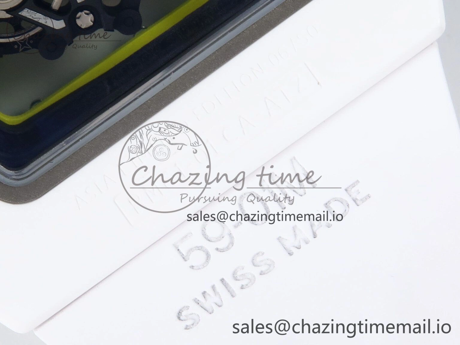 RM061 White Ceramic ZF 1:1 Best Edition on White Rubber Strap RMUL2 Super Clone Elegant 9205
