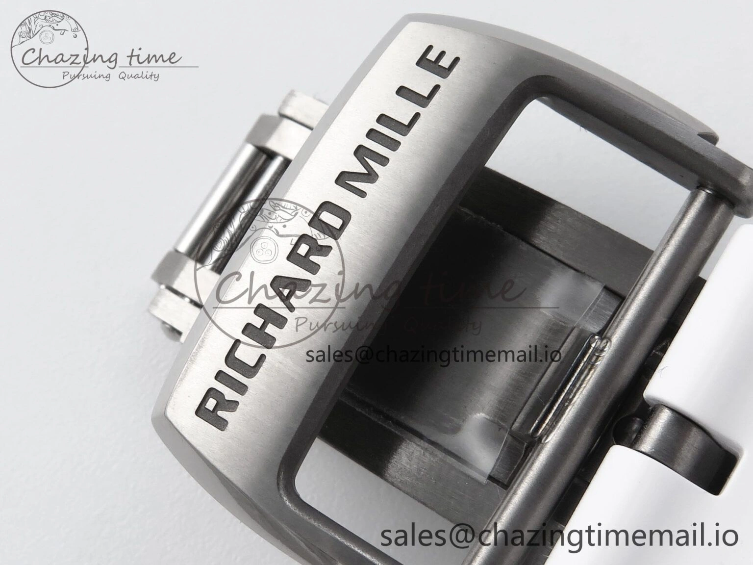 RM061 White Ceramic ZF 1:1 Best Edition on White Rubber Strap RMUL2 Super Clone Elegant 9205