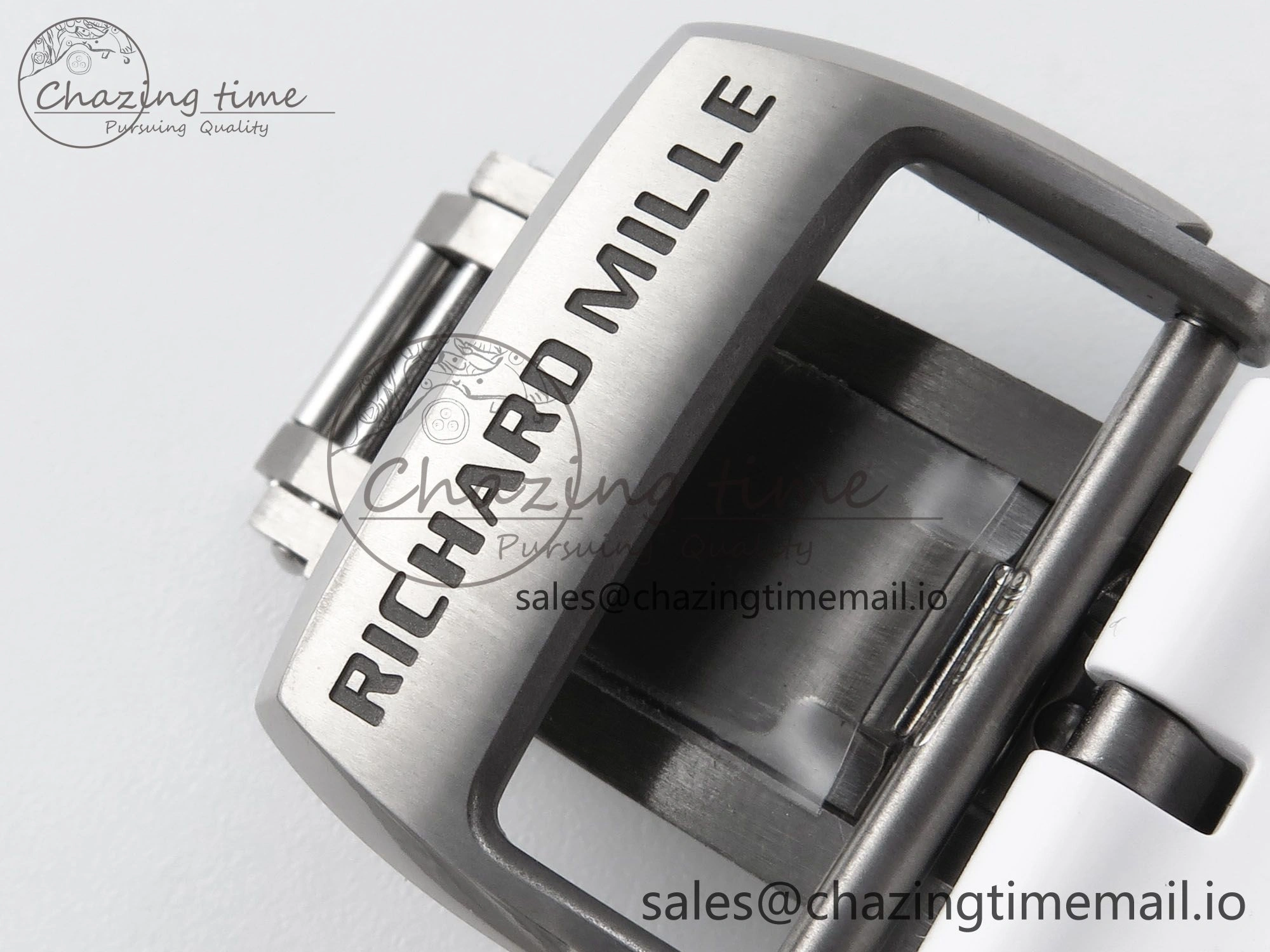 RM061 White Ceramic ZF 1:1 Best Edition on White Rubber Strap RMUL2 Super Clone Elegant 9205