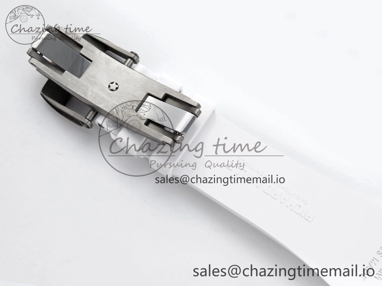 RM061 White Ceramic ZF 1:1 Best Edition on White Rubber Strap RMUL2 Super Clone Elegant 9205