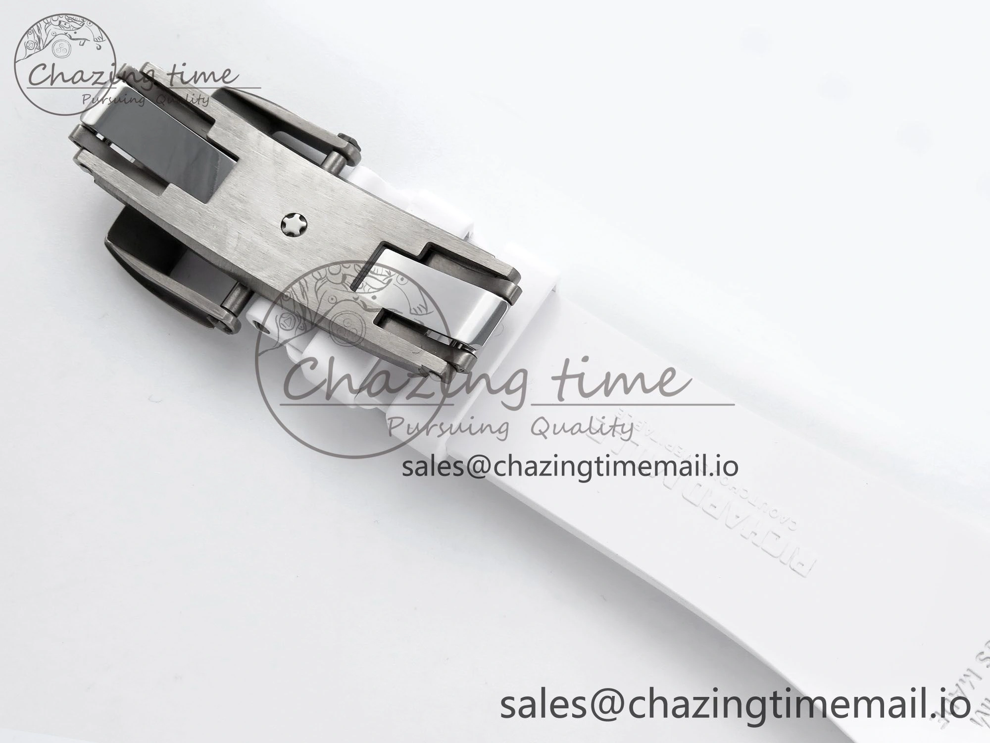 RM061 White Ceramic ZF 1:1 Best Edition on White Rubber Strap RMUL2 Super Clone Elegant 9205
