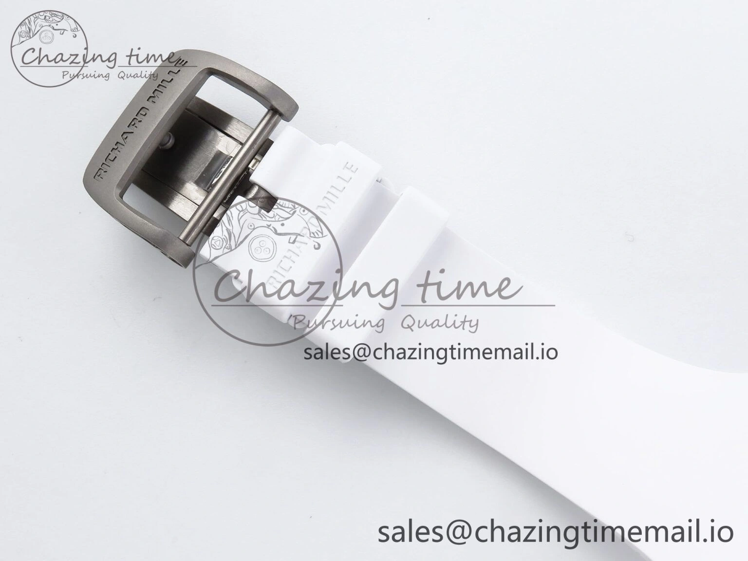 Neat RM061 White Ceramic ZF 1:1 Best Edition on White Rubber Strap RMUL2 Super Clone 9186