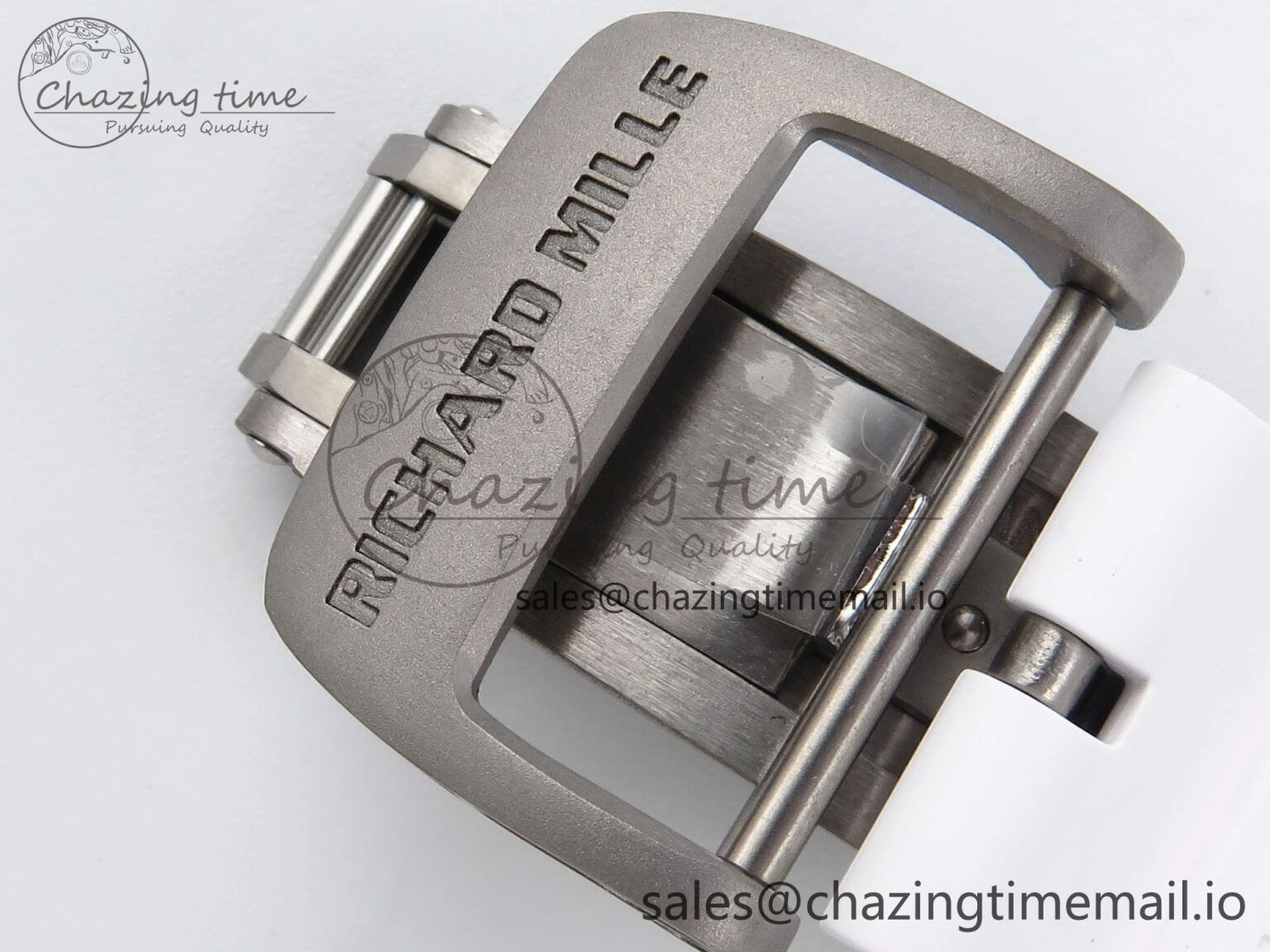 Neat RM061 White Ceramic ZF 1:1 Best Edition on White Rubber Strap RMUL2 Super Clone 9186