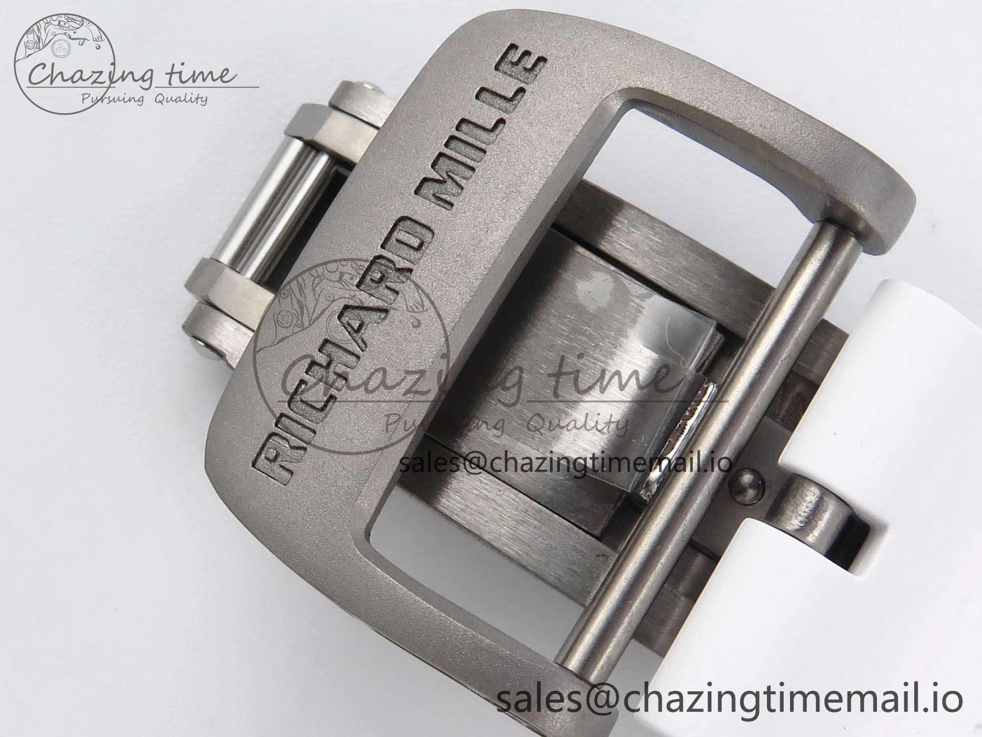Neat RM061 White Ceramic ZF 1:1 Best Edition on White Rubber Strap RMUL2 Super Clone 9186