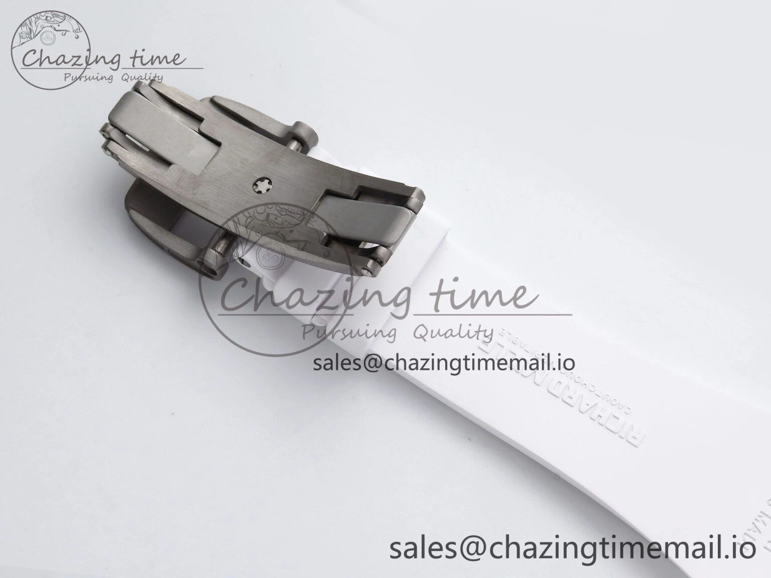Neat RM061 White Ceramic ZF 1:1 Best Edition on White Rubber Strap RMUL2 Super Clone 9186