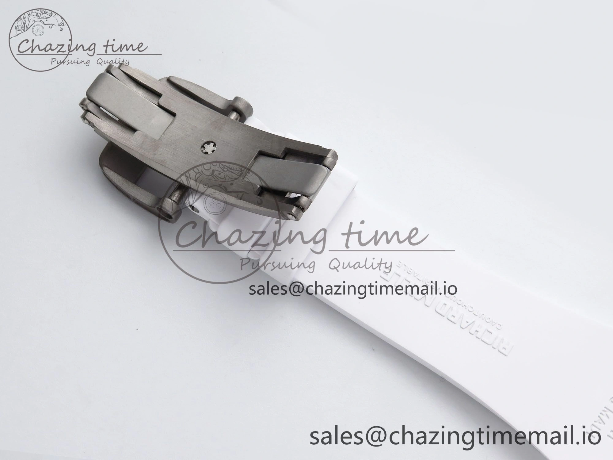 Neat RM061 White Ceramic ZF 1:1 Best Edition on White Rubber Strap RMUL2 Super Clone 9186