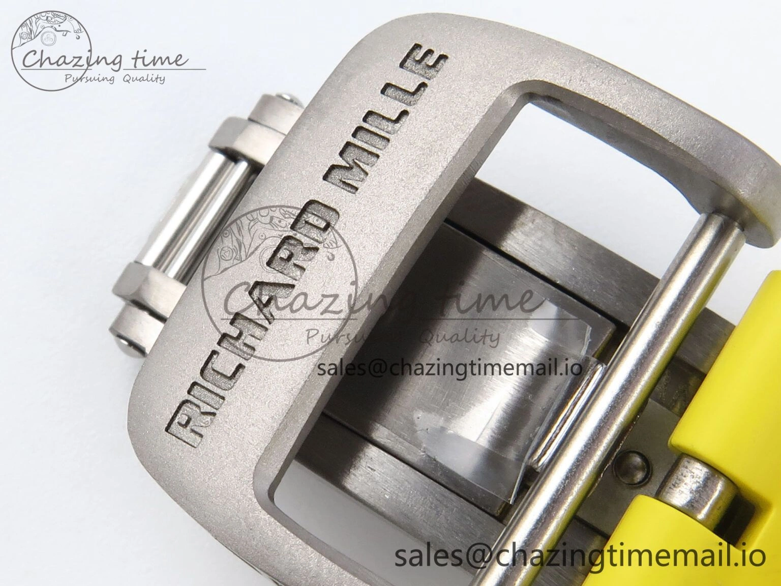RM061 White Ceramic ZF 1:1 Best Edition on Yellow Rubber Strap RMUL2 Super Clone ComfortFit 9190