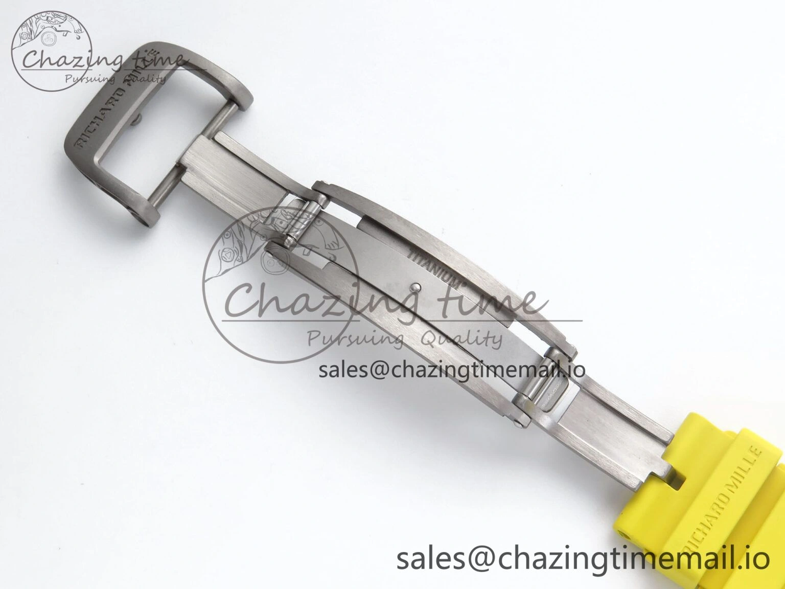 RM061 White Ceramic ZF 1:1 Best Edition on Yellow Rubber Strap RMUL2 Super Clone ComfortFit 9190