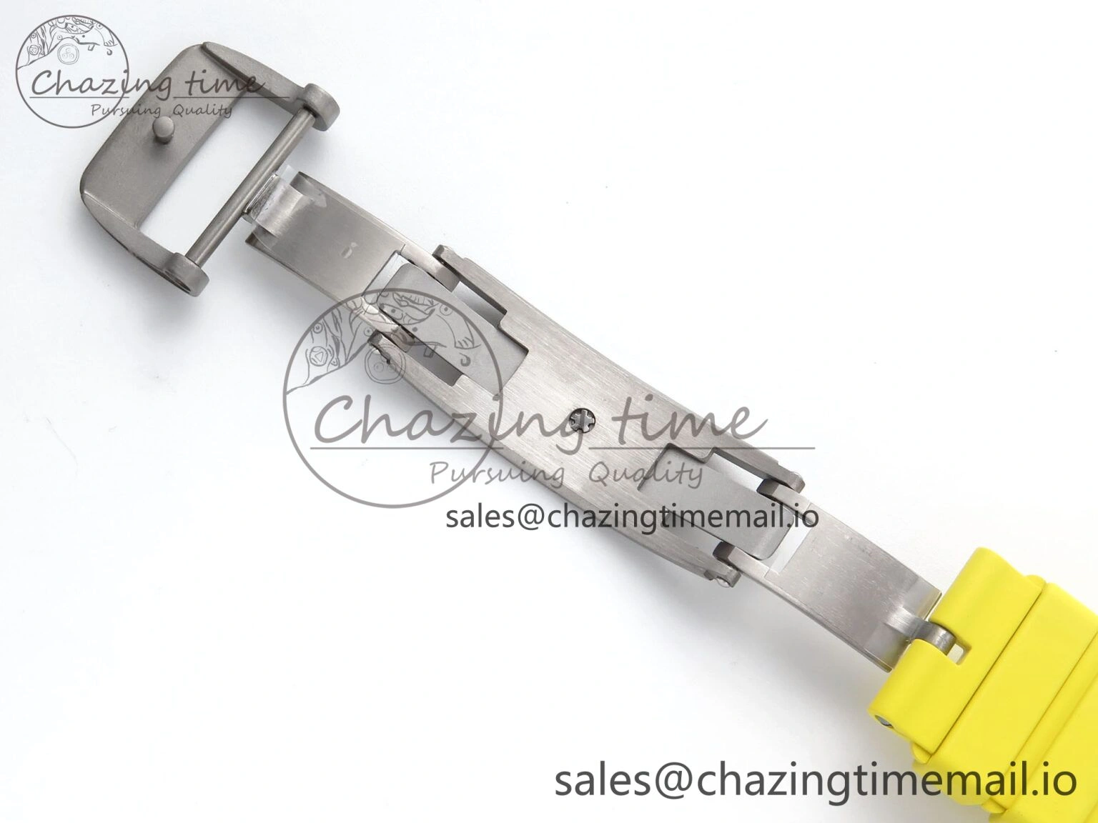 RM061 White Ceramic ZF 1:1 Best Edition on Yellow Rubber Strap RMUL2 Super Clone ComfortFit 9190